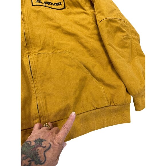 Snap-On Tools Mens Traditional Mustard golden work jacket quilted coat SIze 3XL - Picture 6 of 16